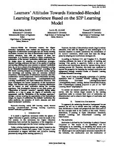 Learners' Attitudes Towards Extended-Blended Learning Experience ...