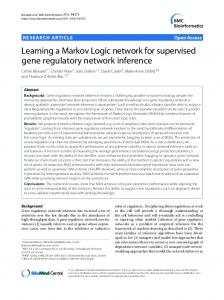 Learning a Markov Logic network for supervised gene ... - Springer Link