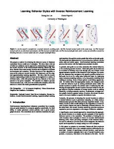 Learning Behavior Styles with Inverse Reinforcement ... - GRAIL