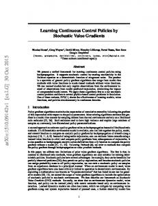 Learning Continuous Control Policies by Stochastic Value Gradients