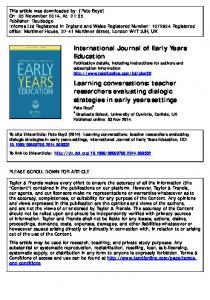 Learning conversations: teacher researchers