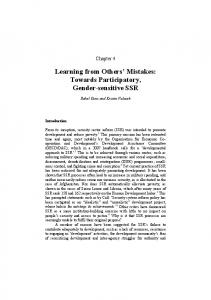 Learning from Others' Mistakes: Towards Participatory, Gender ...