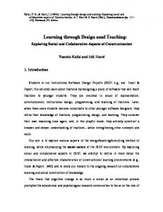 Learning through Design amd Teaching