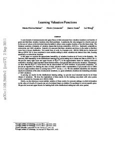 Learning Valuation Functions