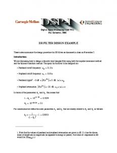 (Lecture 22)IIR filter design example