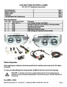 LED DAYTIME RUNNING LAMPS