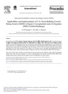 (LEED) in Egypt - Science Direct