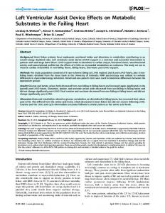 Left Ventricular Assist Device Effects on Metabolic ... - Semantic Scholar