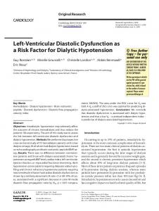 Left-Ventricular Diastolic Dysfunction as a Risk