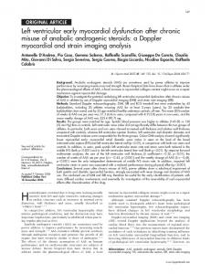 Left ventricular early myocardial dysfunction after chronic misuse of ...