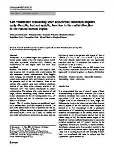 Left ventricular remodeling after myocardial infarction ... - Springer Link