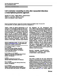 Left ventricular remodeling in swine after myocardial ... - Springer Link