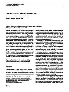 Left Ventricular Restoration Devices | SpringerLink