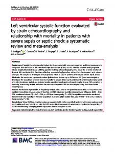 Left ventricular systolic function evaluated by strain