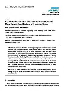 Leg Motion Classification with Artificial Neural Networks Using ... - MDPI