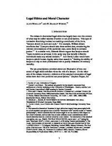 Legal Ethics and Moral Character - SSRN papers