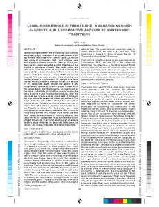 legal inheritance in france and in albania - European Scientific Journal