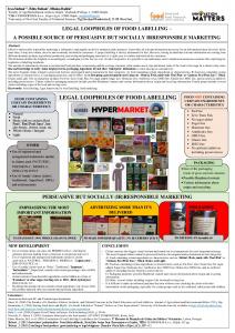 legal loopholes of food labelling