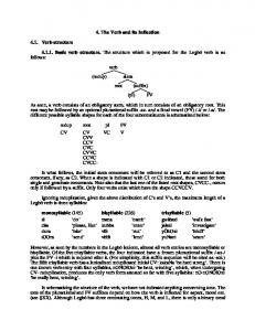 Leggbo Verb Structure - Linguistics