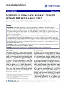 Legionnaires' disease after using an industrial pressure ... - CiteSeerX