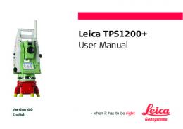 Leica TPS1200+ User Manual