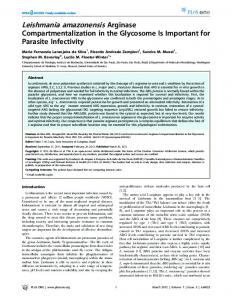 Leishmania amazonensis Arginase - PLOS