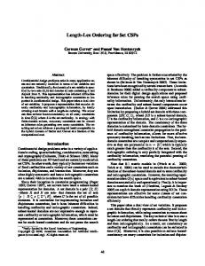 Length-Lex Ordering for Set CSPs