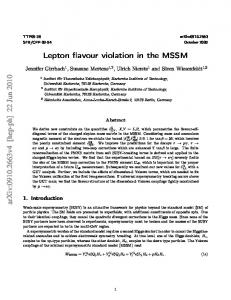 Lepton flavour violation in the MSSM