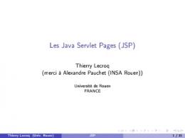 Les Java Servlet Pages (JSP)