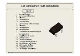 Les transistors et leurs applications