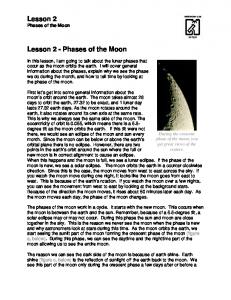 Lesson 2 Lesson 2 - Phases of the Moon