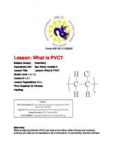 Lesson: What is PVC?