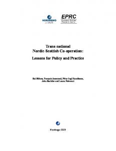 Lessons for Policy and Practice
