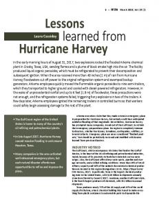 Lessons learned from Hurricane Harvey