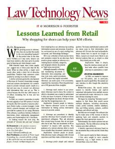 Lessons Learned from Retail - Morrison & Foerster LLP