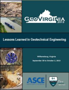 Lessons Learned in Geotechnical Engineering