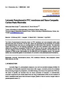 Letrozole Potentiometric PVC membrane and Nano-Composite