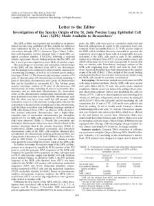 Letter to the Editor - Journal of Virology - American Society for ...