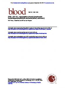 leukemia/prolymphocytic leukemia [letter; comment ...