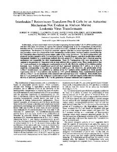 Leukemia Virus Transformants - NCBI - NIH