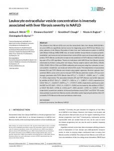 Leukocyte extracellular vesicle concentration is inversely associated ...