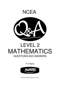 LEVEL 2 MATHEMATICS - Maths Centre