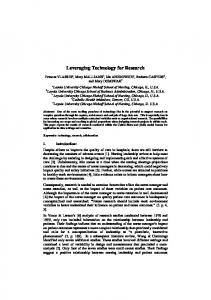 Leveraging Technology for Research