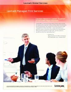 Lexmark Managed Print Services