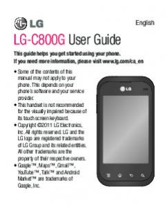 LG-C800G User Guide