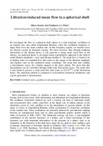 Libration-induced mean flow in a spherical shell - CiteSeerX