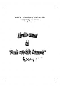 Libretto dei canti