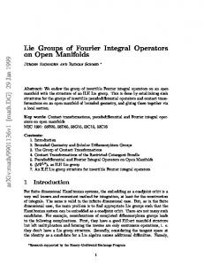 Lie Groups of Fourier Integral Operators on Open Manifolds