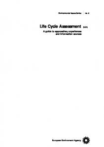 Life-cycle assessment (LCA)