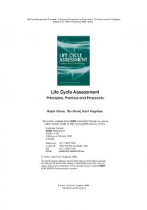 Life Cycle Assessment